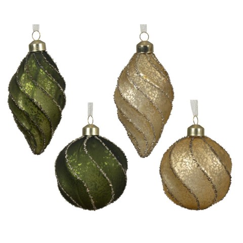SFERA VETRO D8 GOLD-GREEN 4ASS